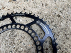 Used Rotor Q Rings 53/39T 130BCD Oval Chainring Set Road Black Racing Aluminum OCP-Bicycle Bin