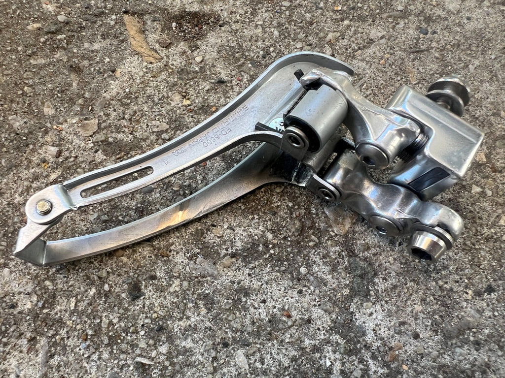 Shimano Ultegra FD-6500 Braze On Front Derailleur 2x9 Bottom Pull Vintage Road  - Image 4
