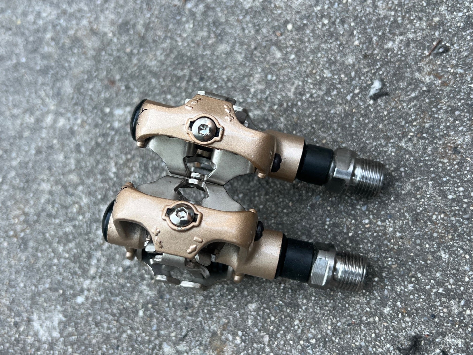NOS NEW Ritchey WCS SPD Titanium Pedals Cooper Bronze MTB Gravel Silver 9/16” TI - Image 4