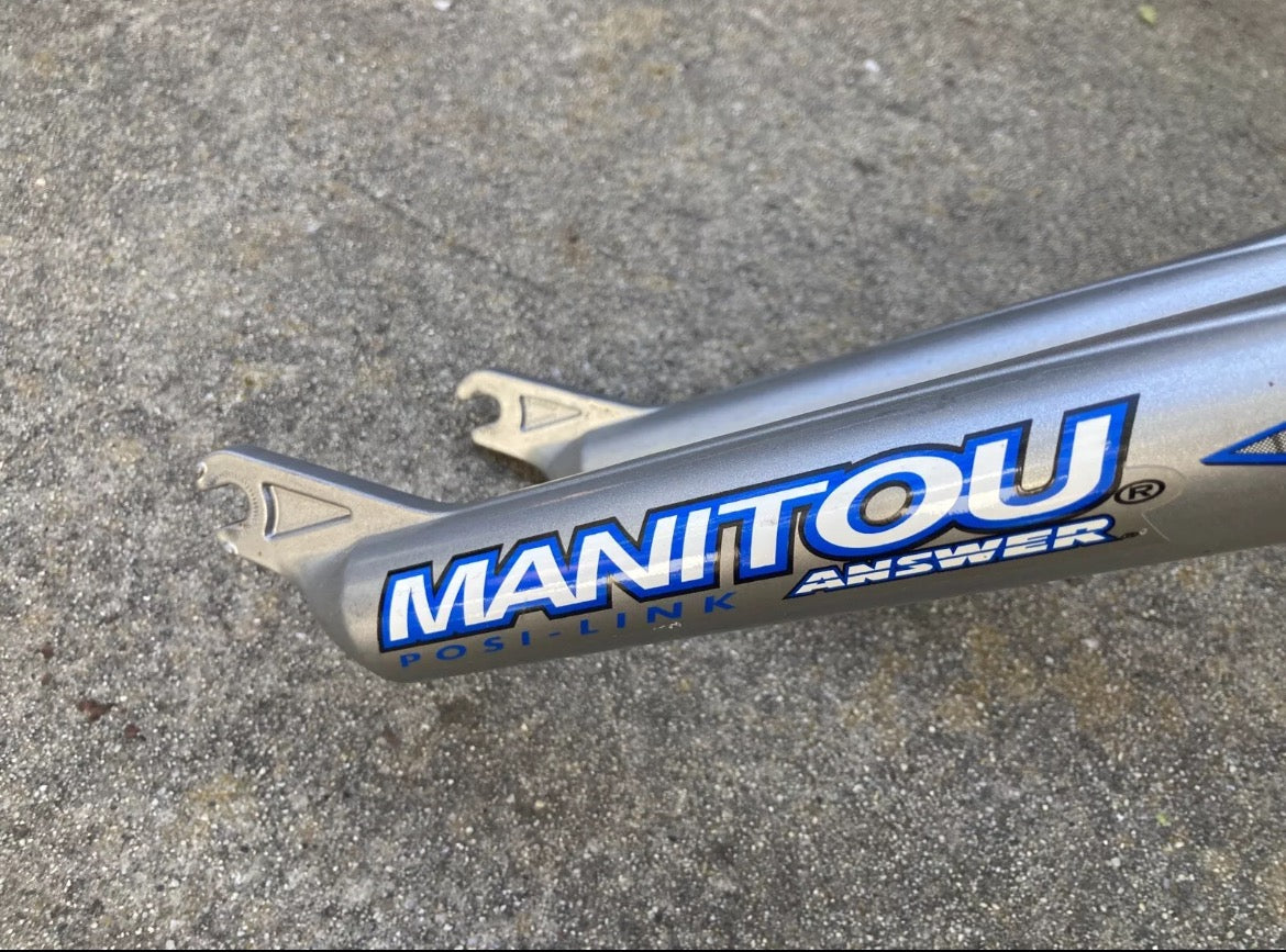 Manitou Mach 5 Comp XC Fork Lowers Silver Gray 26” Vintage MTB 28.6mm Bushings - Image 4