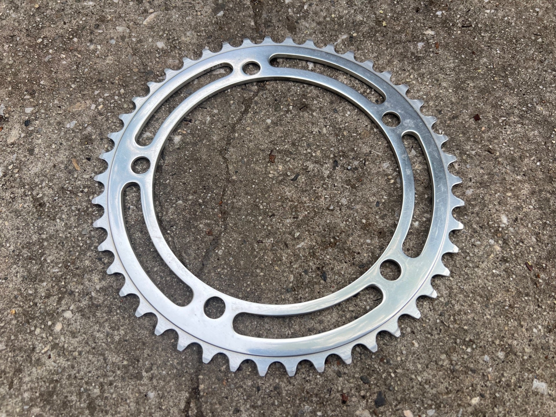 Campagnolo 144 BCD 46T Chainring Vintage Retro Road Track Silver Campy 5 Bolt  - Image 4