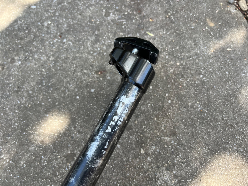 American Classic 25.0x340mm Seatpost Black MTB Aluminum Mountain Missing Clamp  - Image 4