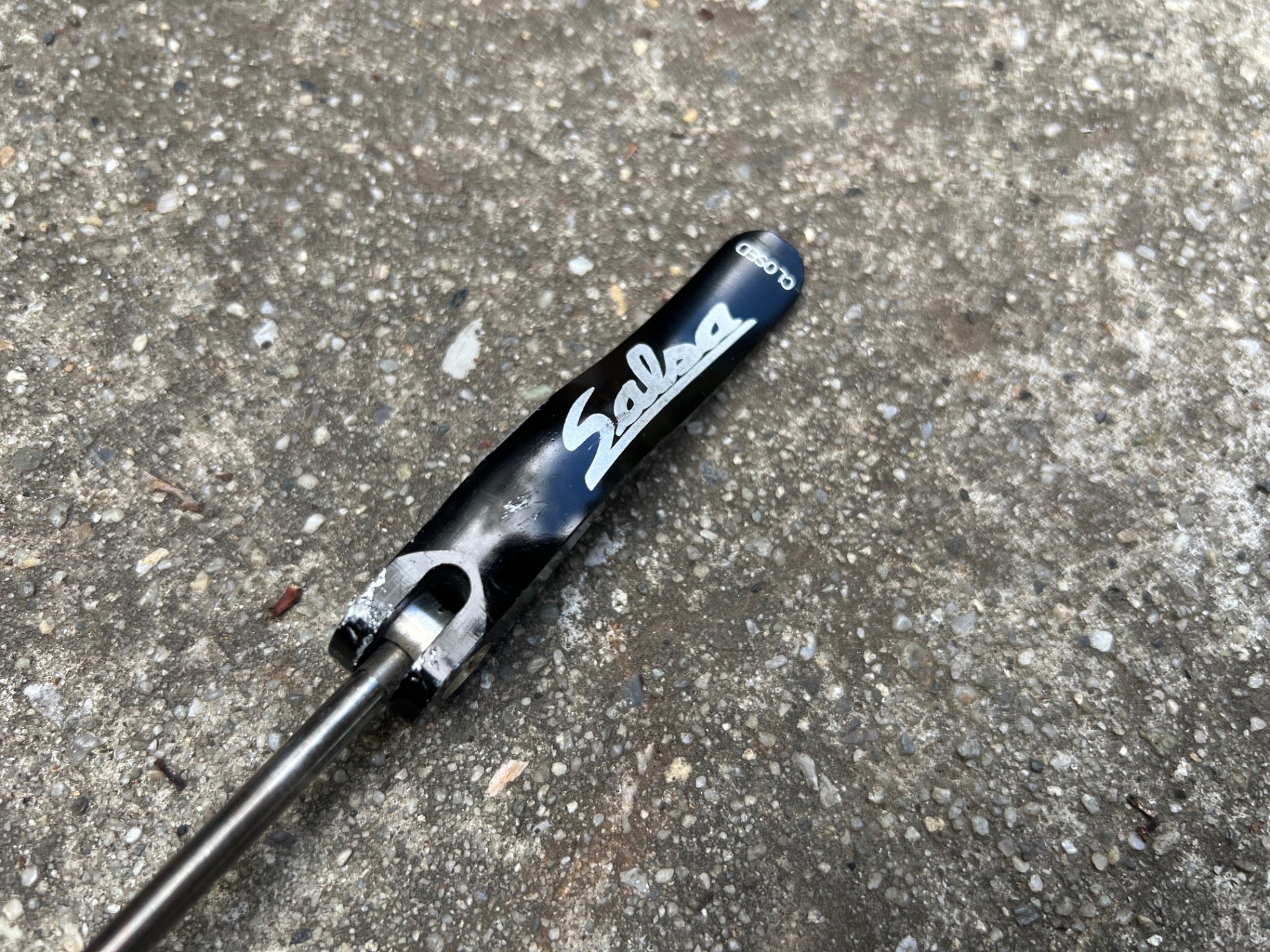 Salsa Titanium 135mm Rear Flip Off Quick Release Skewer Black MTB Mountain CX - Image 5