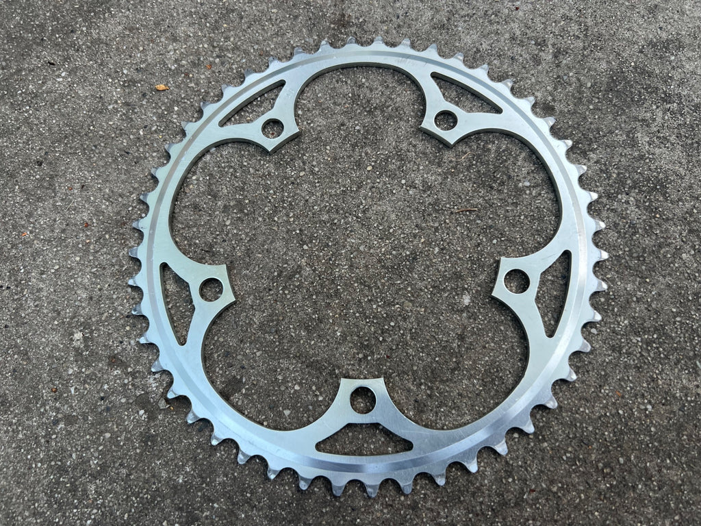 Sugino 130BCD 48T Tooth Chainring Silver Anodized Polished Road Bike Vintage  - Image 4
