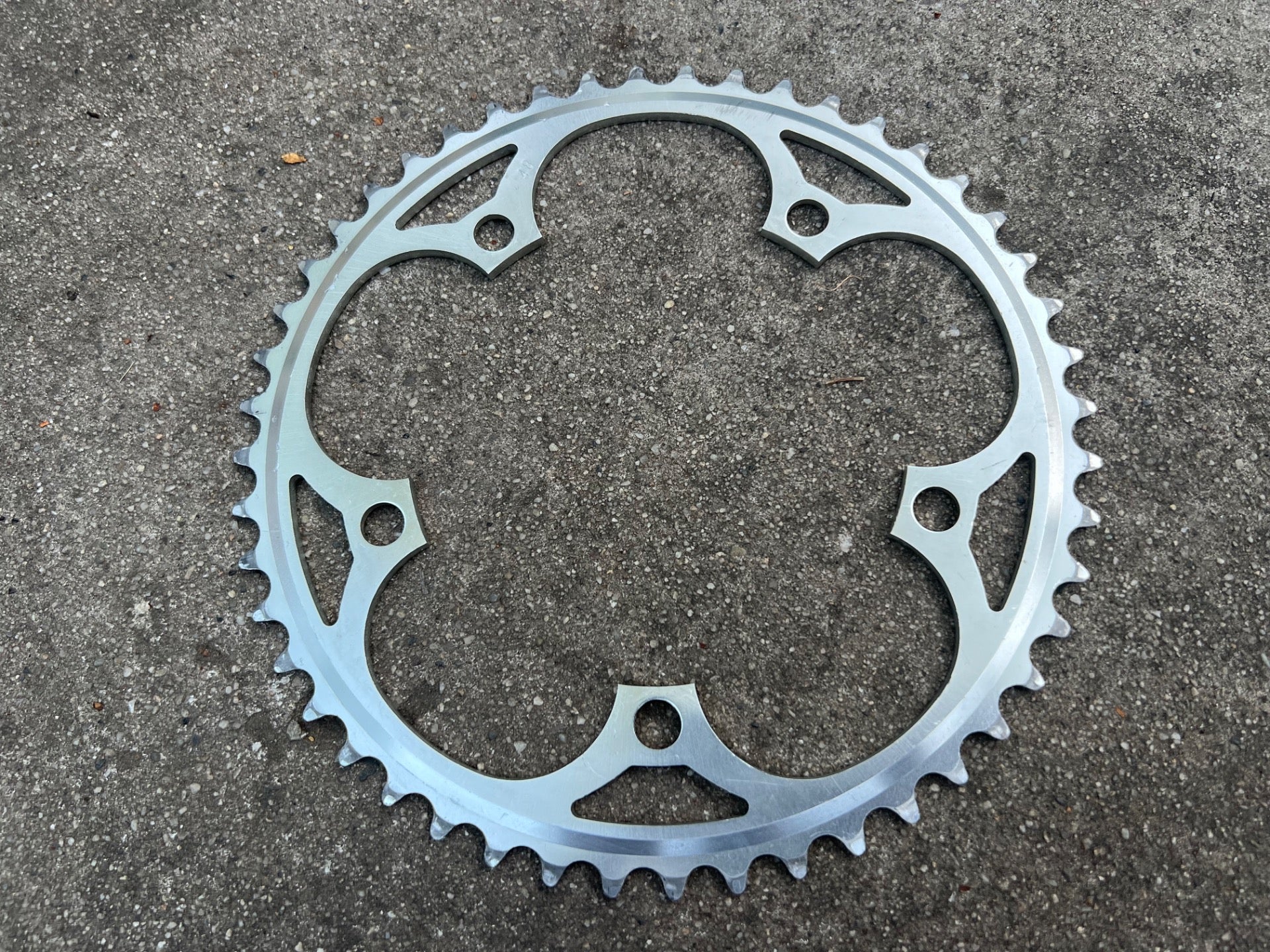 Sugino 130BCD 48T Tooth Chainring Silver Anodized Polished Road Bike Vintage  - Image 4