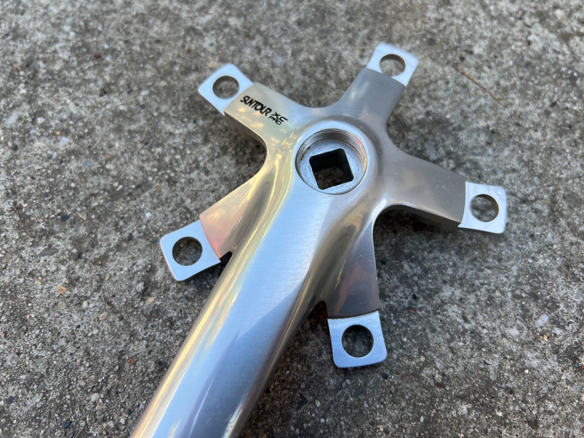 NOS Suntour XC PRO Drive Side Right Crankarm 110/74 BCD 175mm Silver Vintage - Image 4