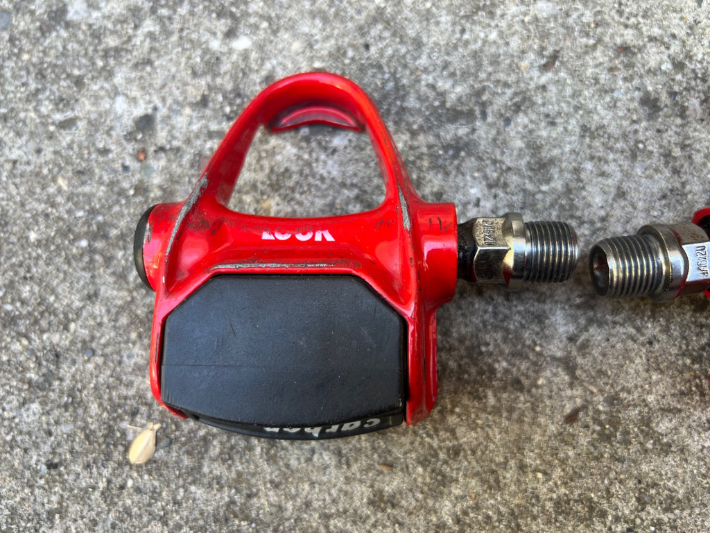 Look Carbon Clipless Pedals Red Vintage Road Bike 9/16 Eroica Race - Image 4