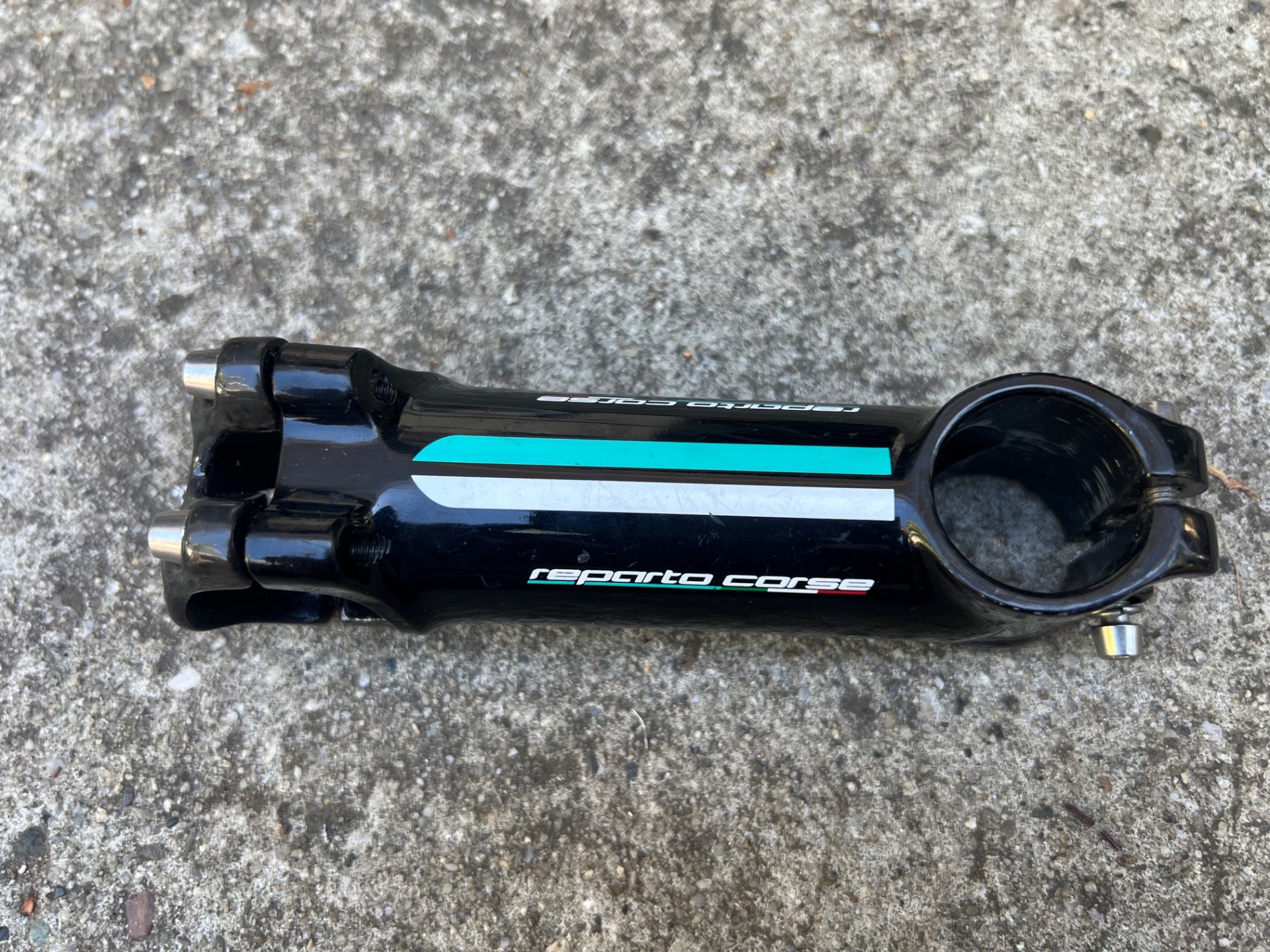 Bianchi Reparto Corse Stem 110x31.8mm 1 1/8” Threadless Black Celeste 7 Deg Road - Image 4