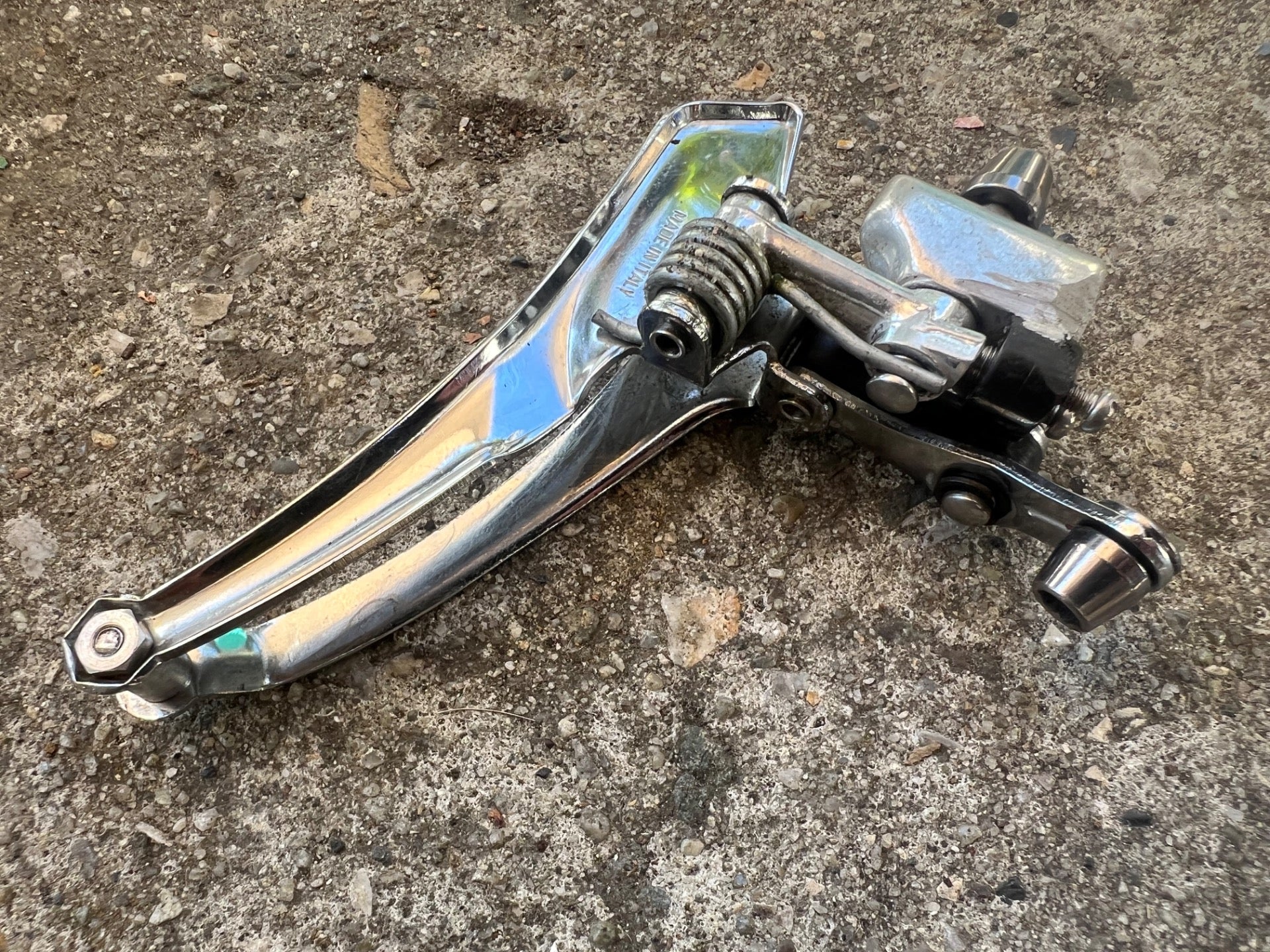 Campagnolo Athena Braze On Bottom Pull Front Derailleur Vintage Road Bike Chrome - Image 4