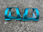 Used Ringle Bottle H20 Cages Blue Turquoise Anodized Pair 1990s Vintage Retro MTB-Bicycle Bin