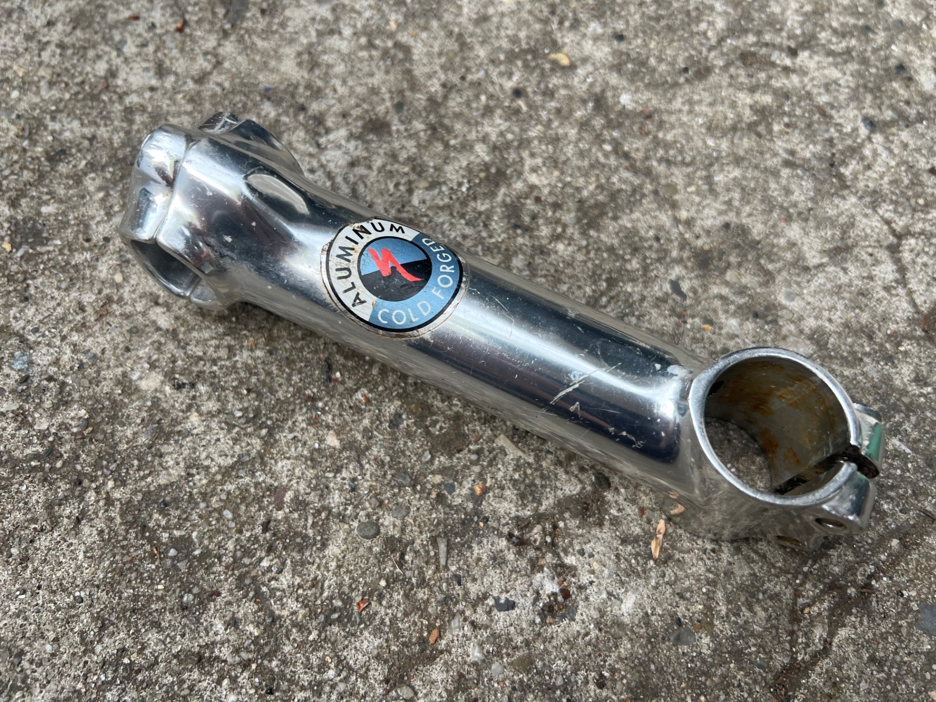 Specialized 25.4x135mm 1 1/8” Threadless Stem Vintage Retro MTB Mountain Silver  - Image 4