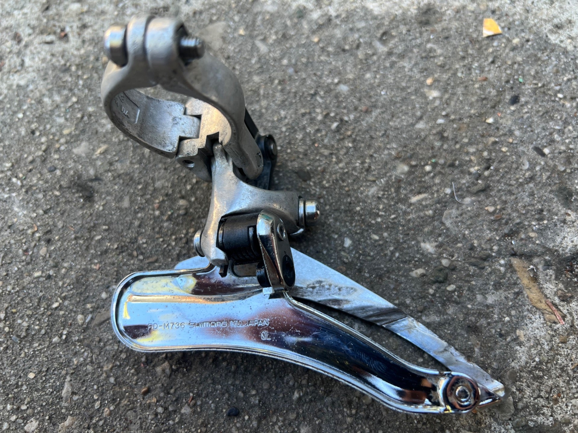 Shimano Deore XT FD-M736 31.8mm Top Pull Triple Front Derailleur Vintage MTB  - Image 4