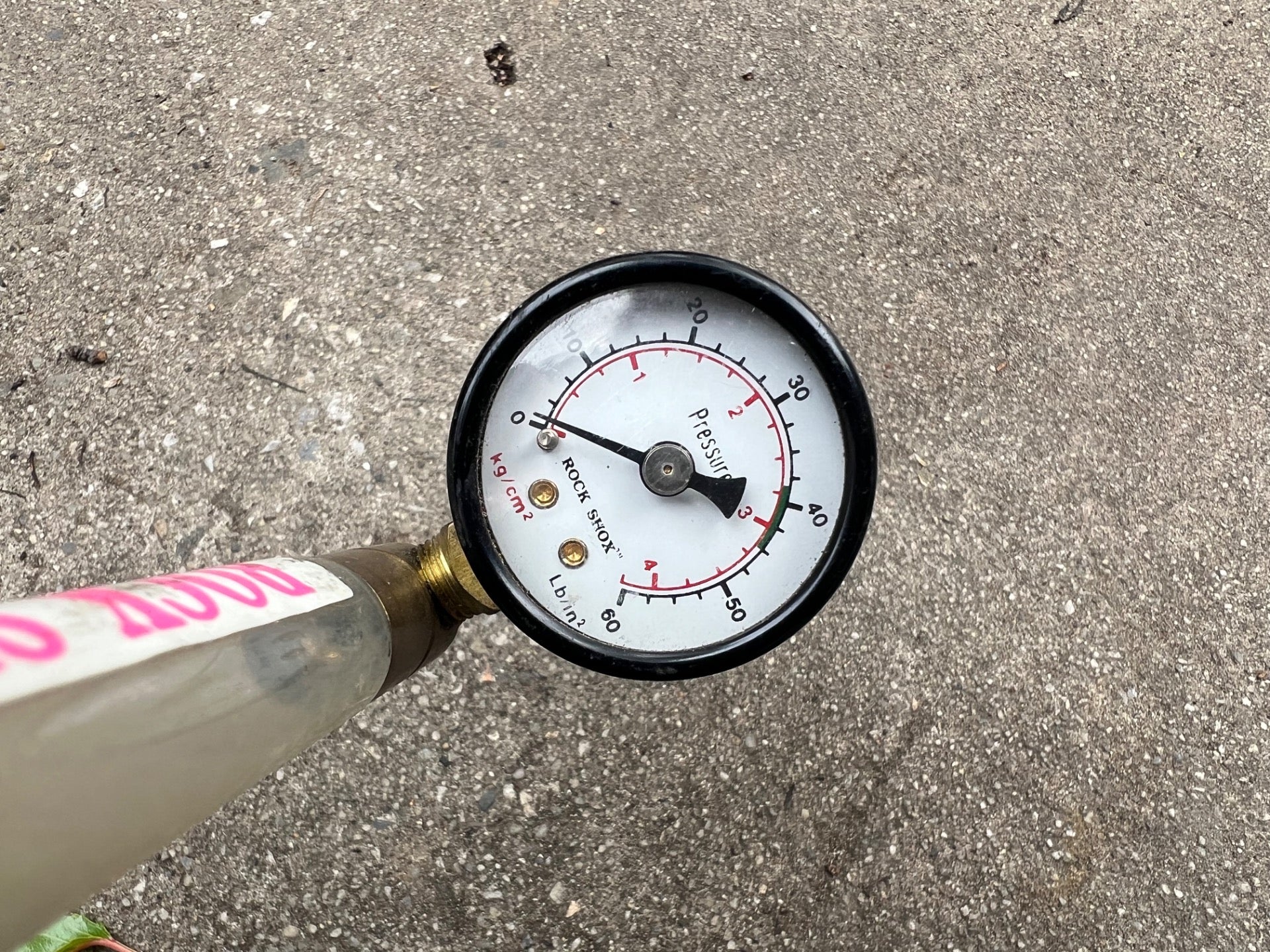 READ RockShox RS-1 Shock Pump MTB Mountain Bike Suspension Vintage Retro Pink - Image 4