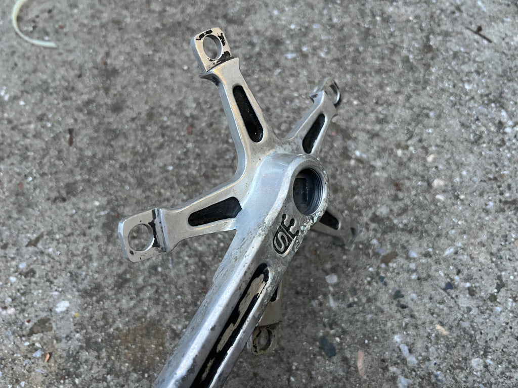 Sugino Mighty 171mm 144 BCD Drive Side Right Crank Arm Silver Black Vintage Road - Image 4