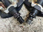 Used Forte Dual Sided Platform Clipless SPD Pedals Black Gravel MTB Road Bike-Bicycle Bin