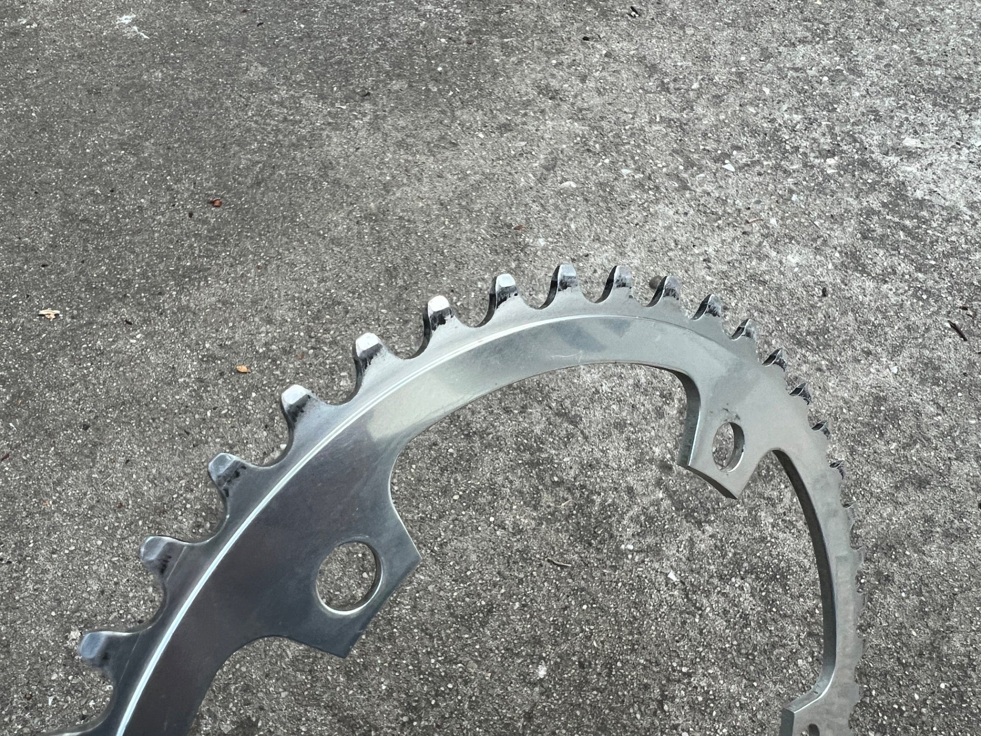 Campagnolo 47T Tooth 144 BCD Chainring Brev Camp Campy Vintage Silver Anodized  - Image 4