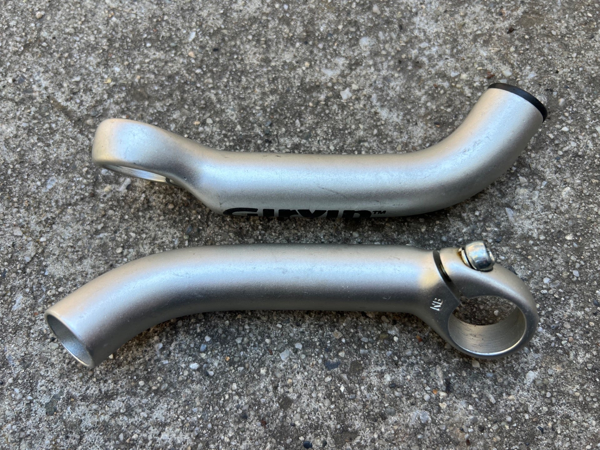 Girvin Silver Aluminum Bar Ends Vintage Retro MTB Mountain Bike VGC - Image 4
