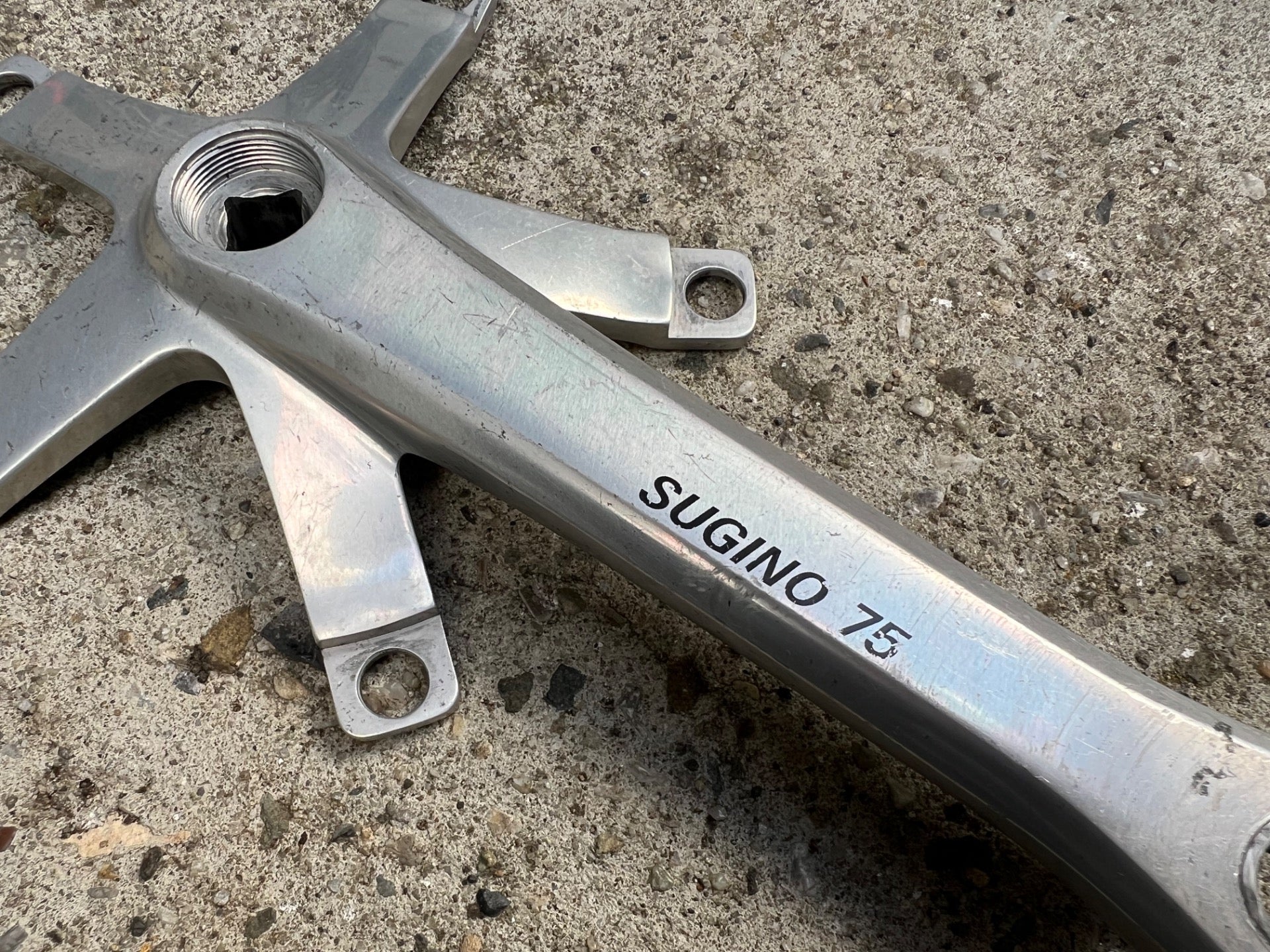 Sugino 75 165mm Drive Side Crank Arm 144BCD Track Racing Bike Silver Road  - Image 4