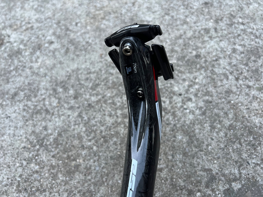 NEW FSA K-Force 27.2x350 Carbon Seatpost Road Bike Gravel CX Black Red Setback - Image 4