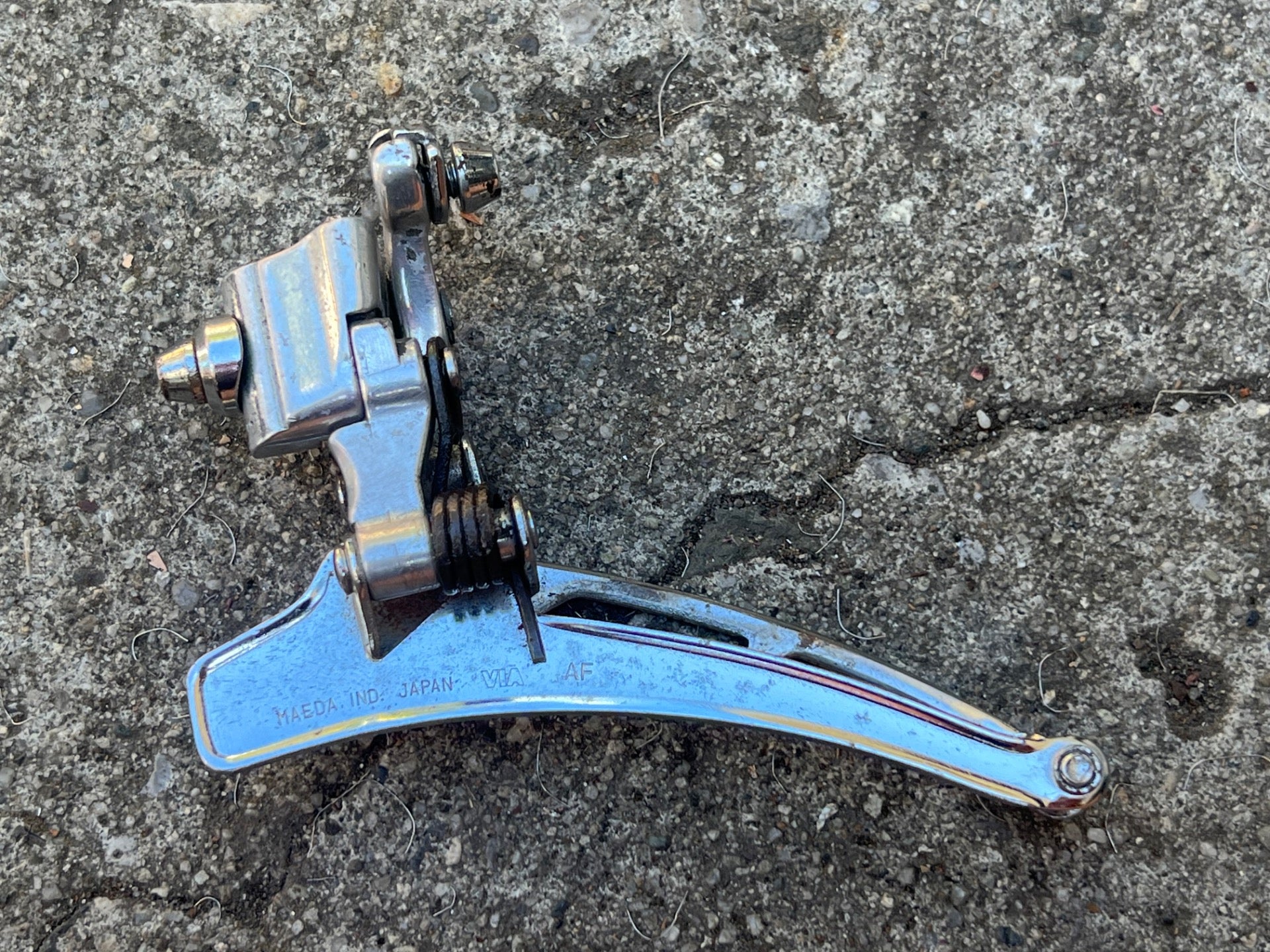 Suntour Cyclone Braze On Front Derailleur Bottom Pull Vintage Road Double Chrome - Image 4