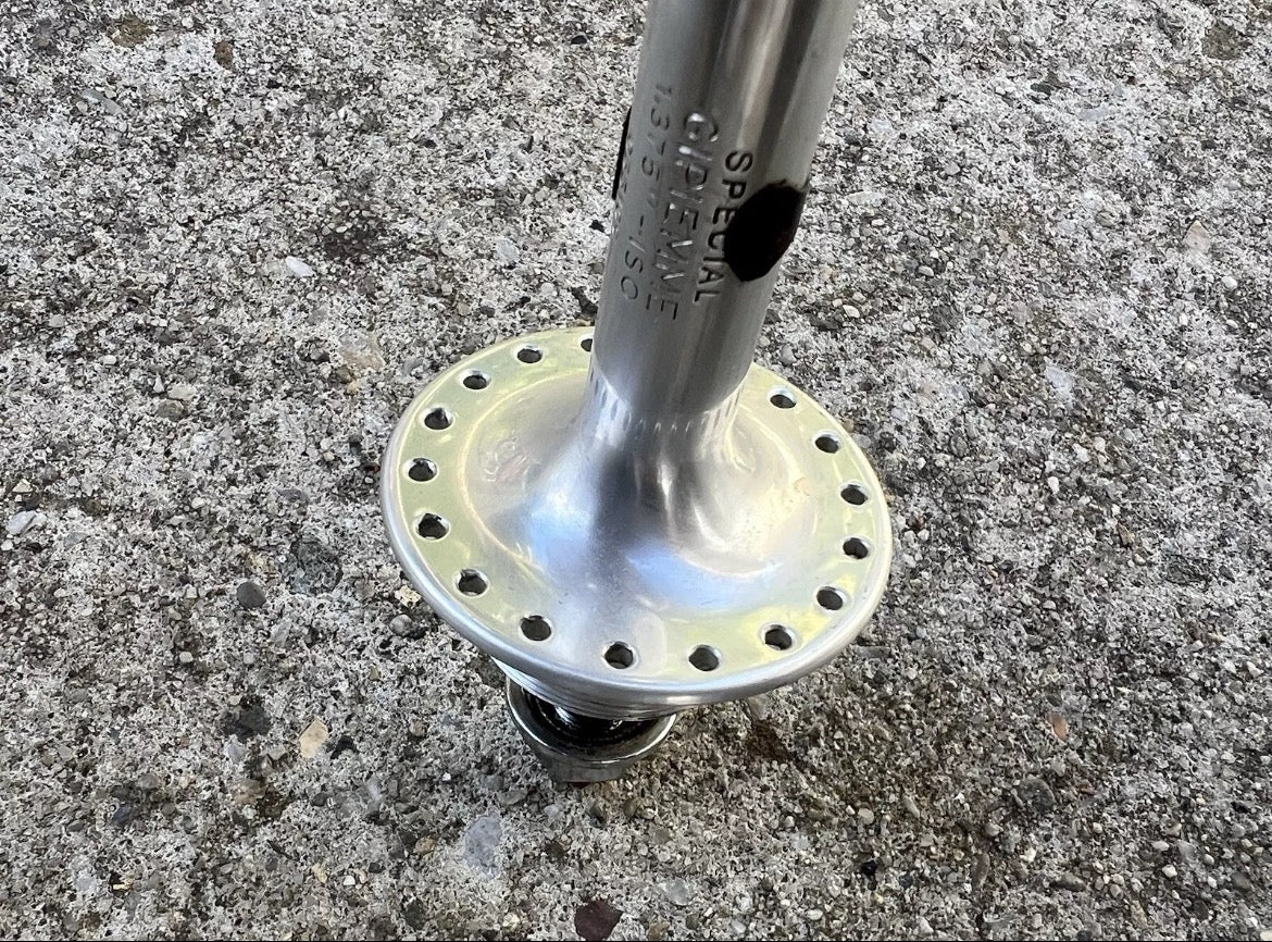 Gipiemme Special Track Hubset 100/120mm 36H Bolt On Axle Vintage Silver Hubs - Image 4