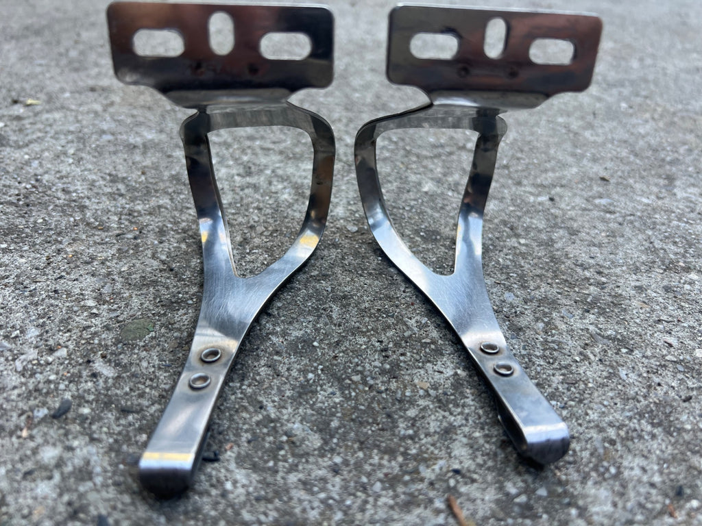 Used Gary Fisher Toe Clips Size Large L Double Layer MTB ATM Heavy Duty Vintage Retro-Bicycle Bin