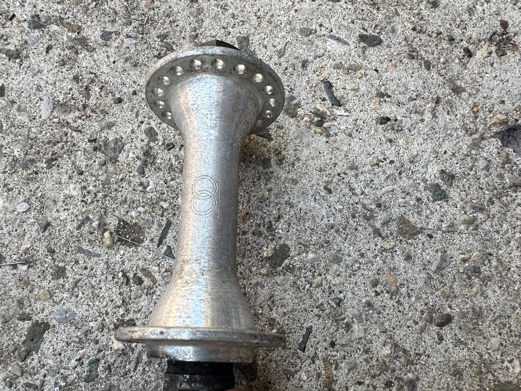 Maillard 36H Hole Front Hub 100mm Vintage Retro Road Bike Gray 89 Stamp - Image 4