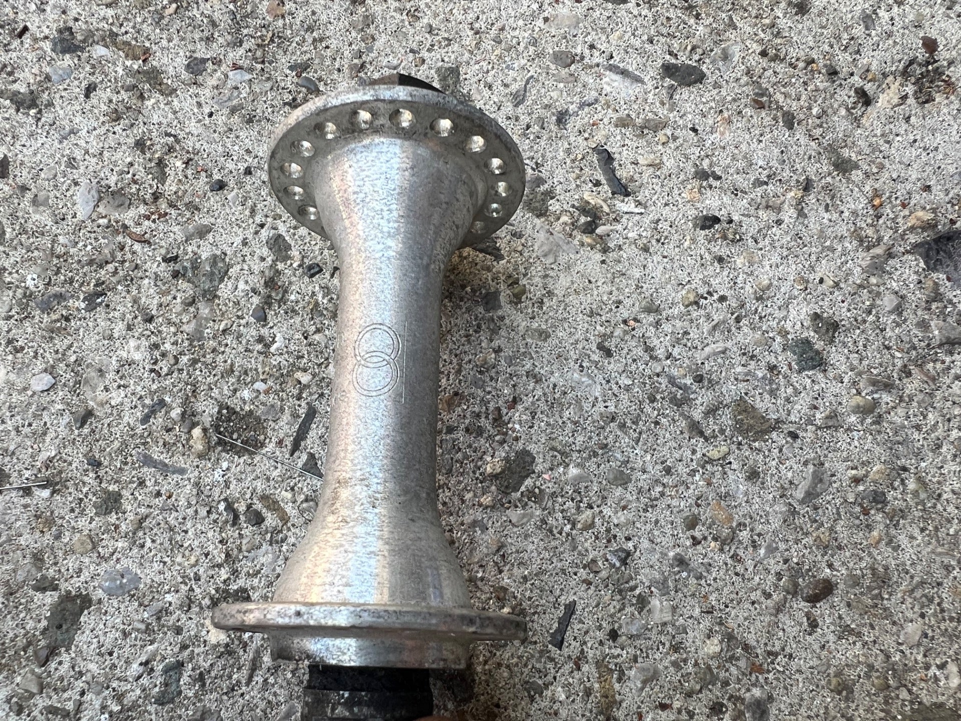 Maillard 36H Hole Front Hub 100mm Vintage Retro Road Bike Gray 89 Stamp - Image 4