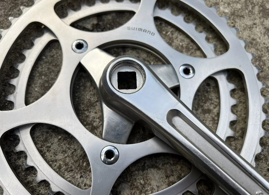 Used NICE Shimano 600 Touring Forged Crankset 52/42 170mm 3 Bolt Vintage Retro Road-Bicycle Bin