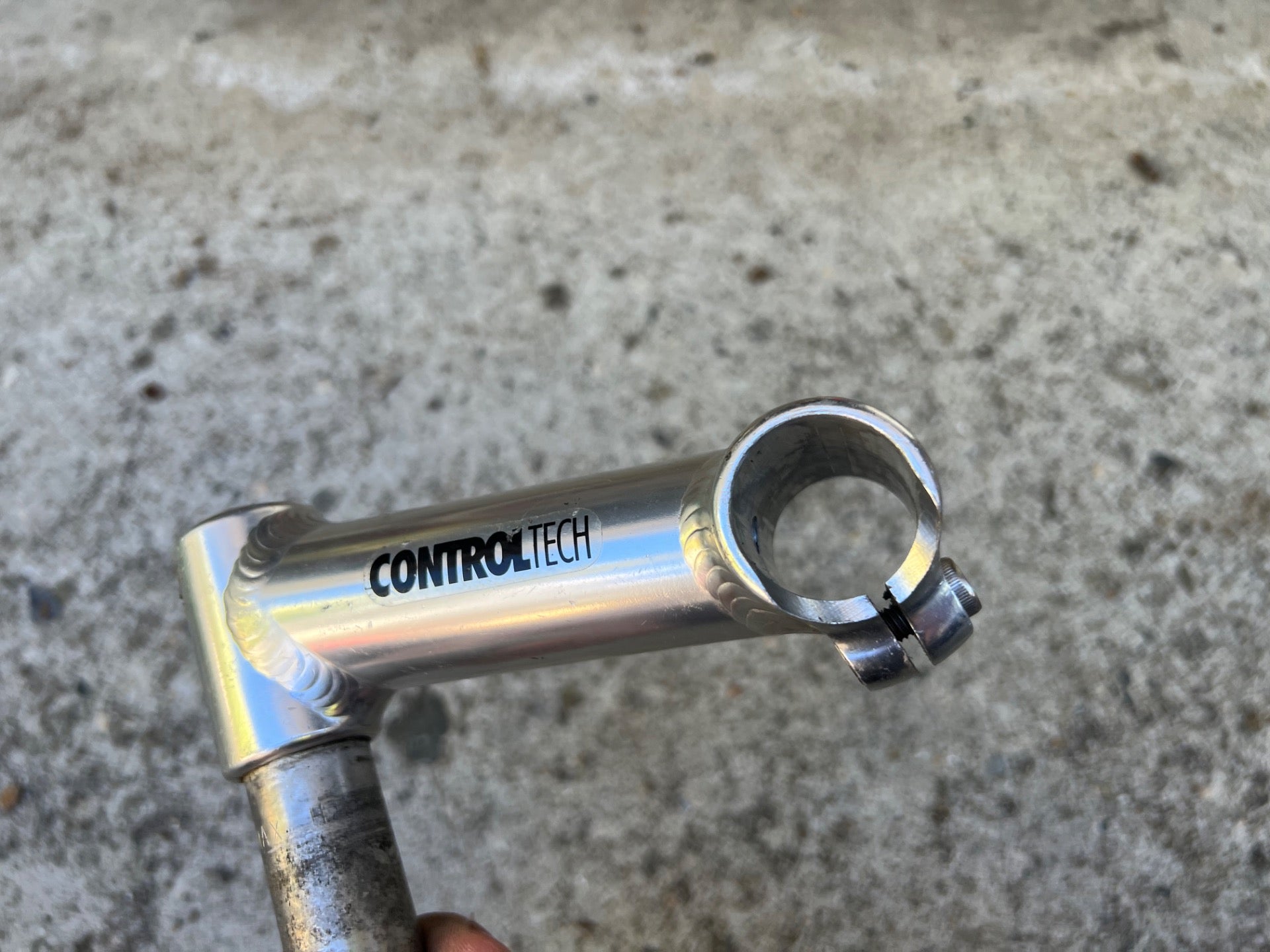 Control Tech 110x26.0mm Quill Stem 1” 15 Degree Drop Road Track Silver Vintage - Image 4