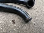 Used Onza Steel Black Bar Ends Angled Clamp On Rubber Grip Logo Vintage MTB Retro-Bicycle Bin