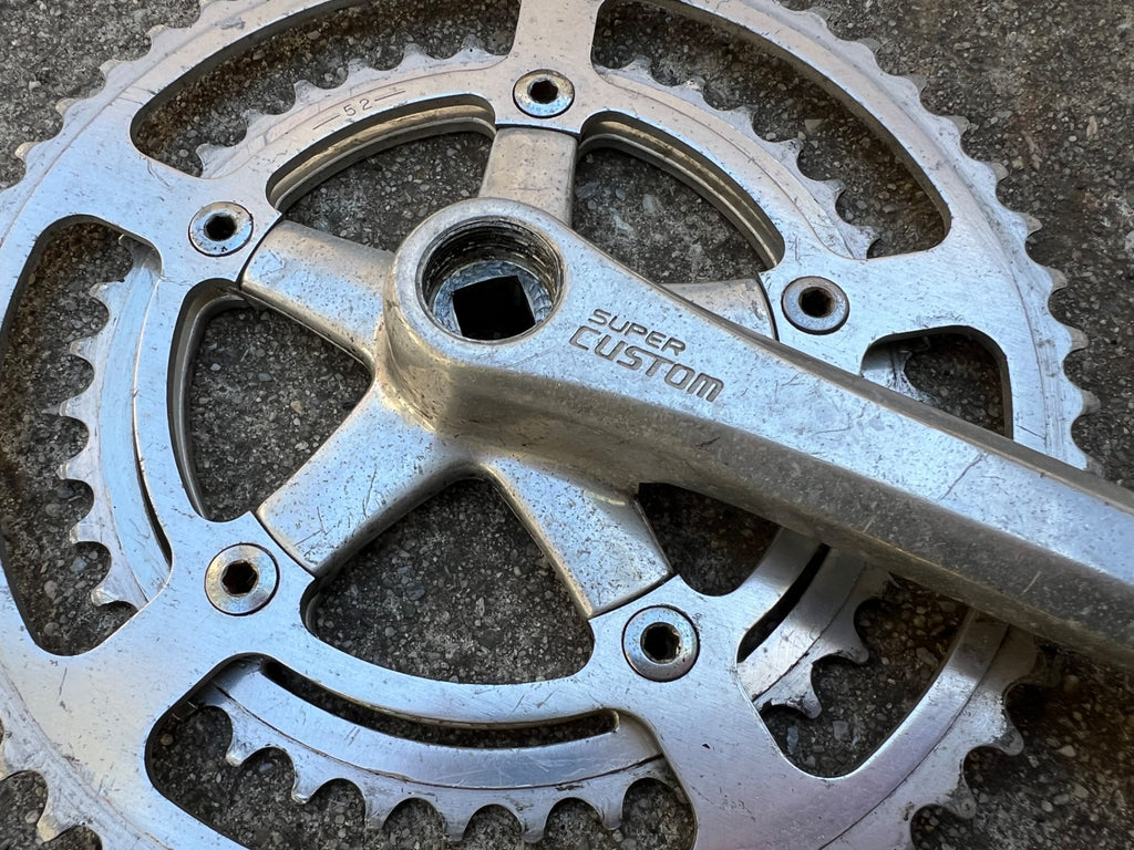 SR Super Custom Crankset 52/40T 170mm Silver Double Vintage Retro Road Touring  - Image 8