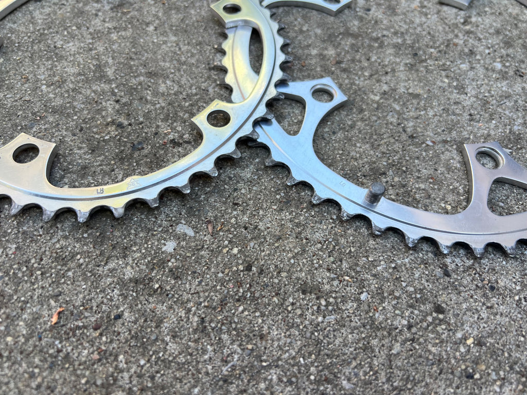 Shimano Biopace Chainring Set 130 BCD 42/53T Tooth Silver Anodized Aluminum  - Image 4