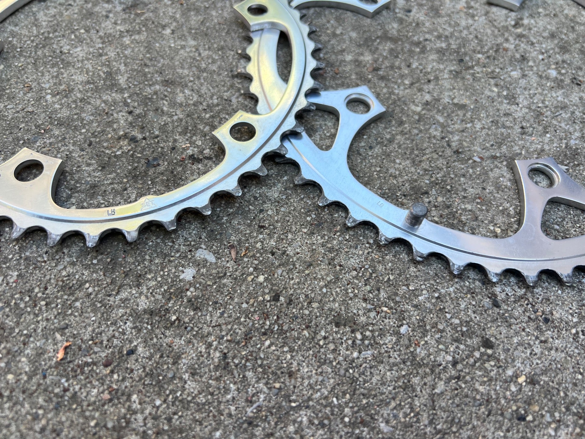 Shimano Biopace Chainring Set 130 BCD 42/53T Tooth Silver Anodized Aluminum  - Image 4