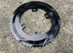 Used Shimano 110 BCD 4 Bolt Asymmetrical Chainring Set 53/39T 11 Speed Black Road-Bicycle Bin