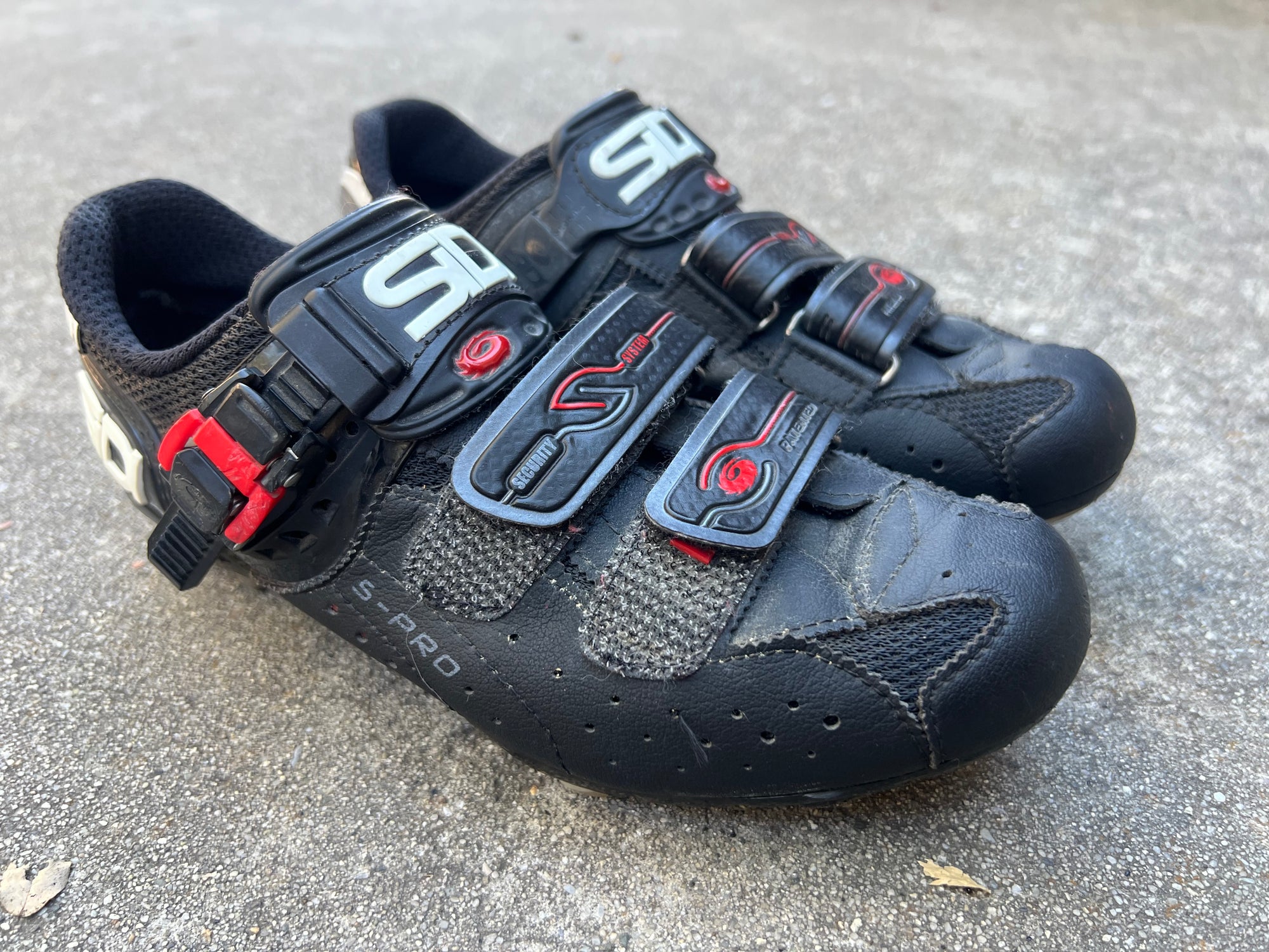 SIDI S-Pro Cycling Shoes 6.5 Men’s Size 39 EU EUR Road Bike Clipless Black Red