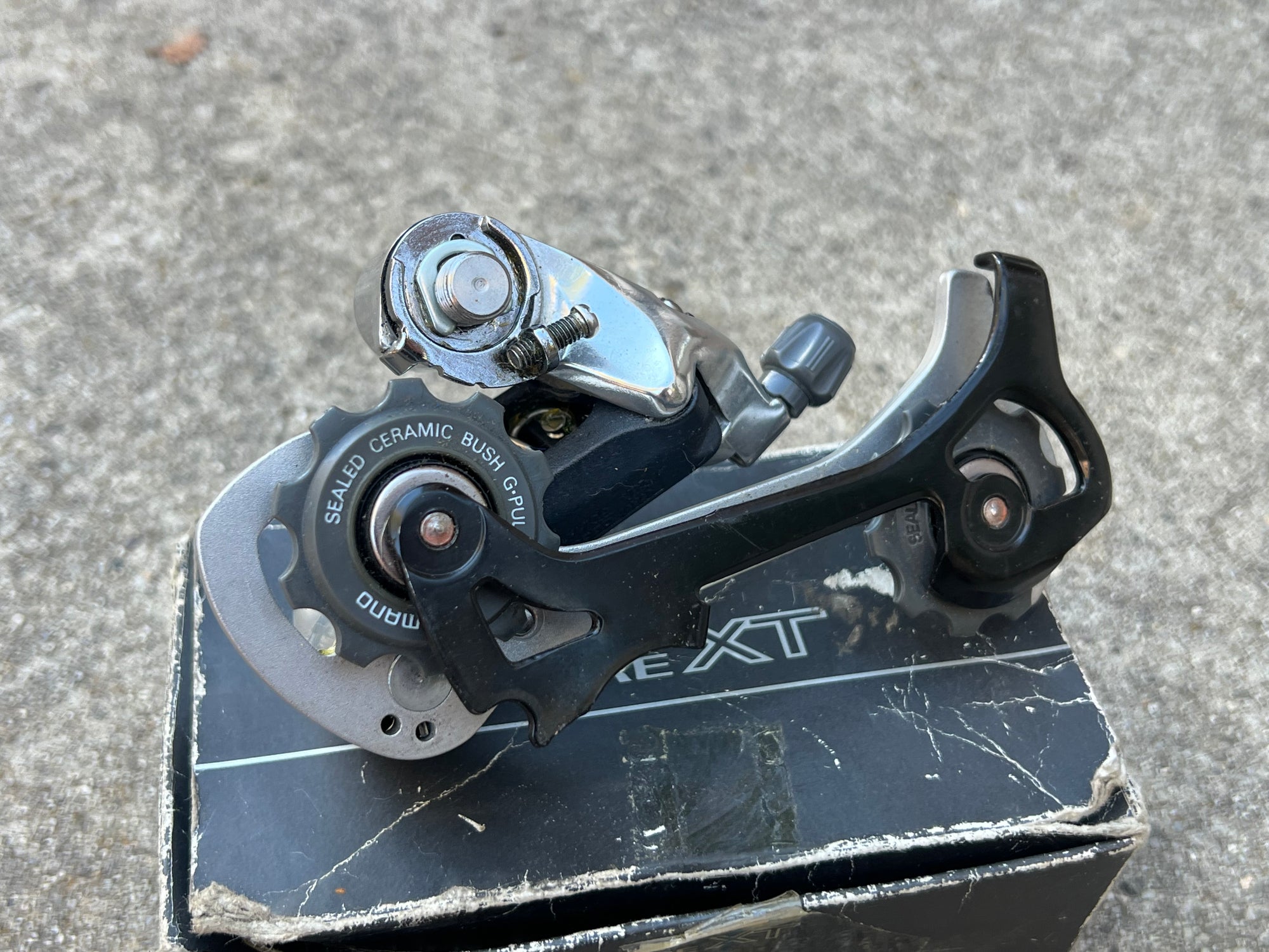 NOS Shimano Deore XT RD-M739 Rear Derailleur 8 Speed Long Cage Vintage MTB Mountain Bike