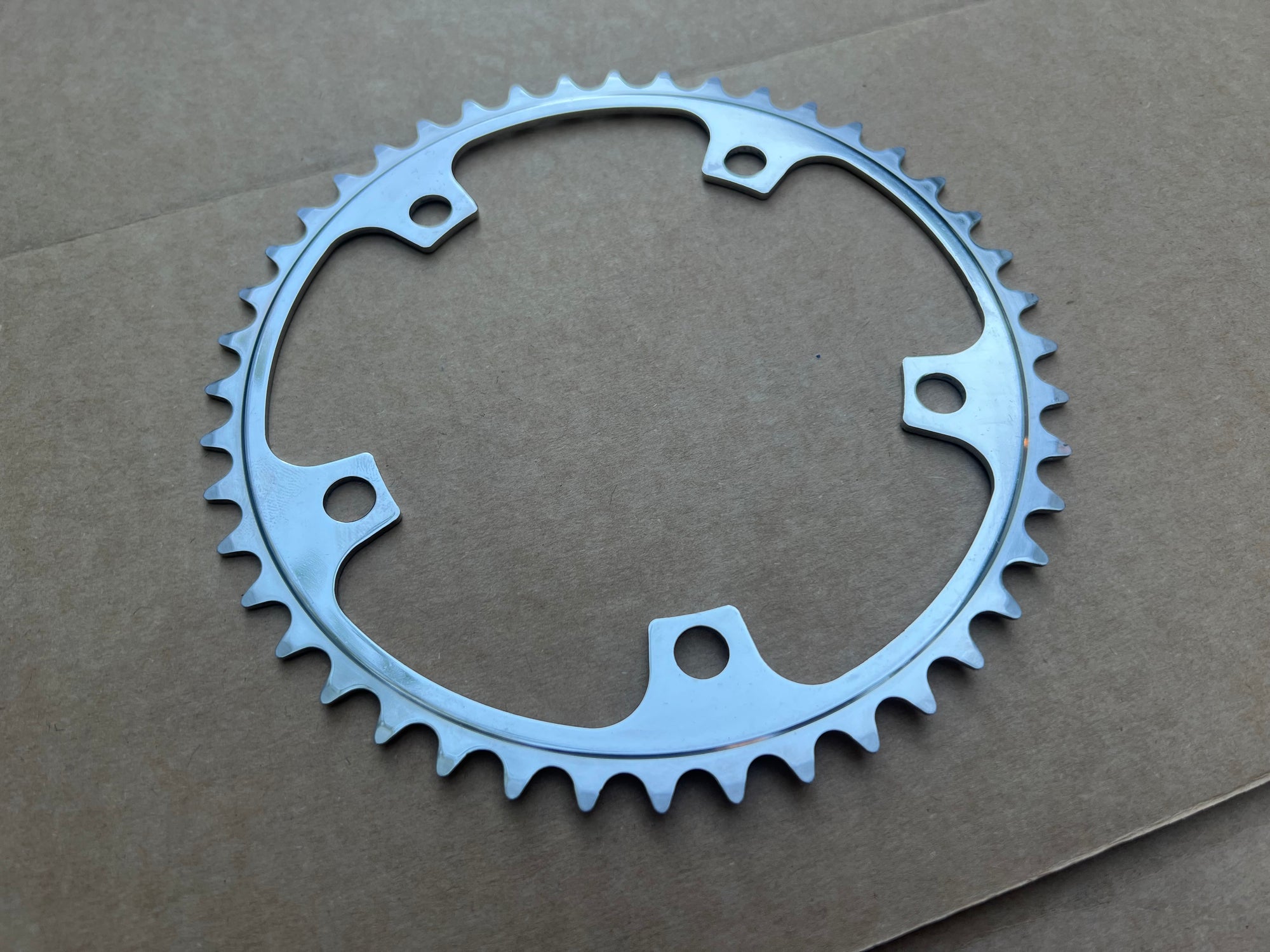 NOS NEW 130 BCD 44T Surly Stainless Steel Chainring Road Track Commuter Single Speed 3/32”