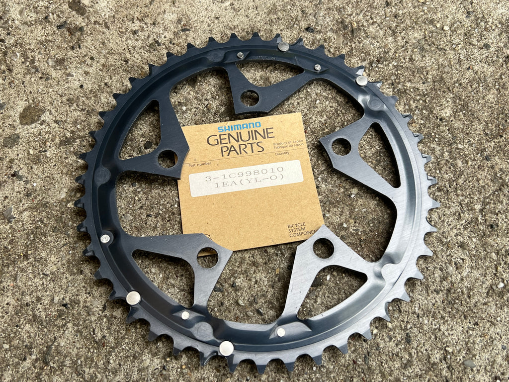 NOS NEW Shimano Deore LX M570 94 BCD 44T Big Outer Chainring Blue Vintage MTB