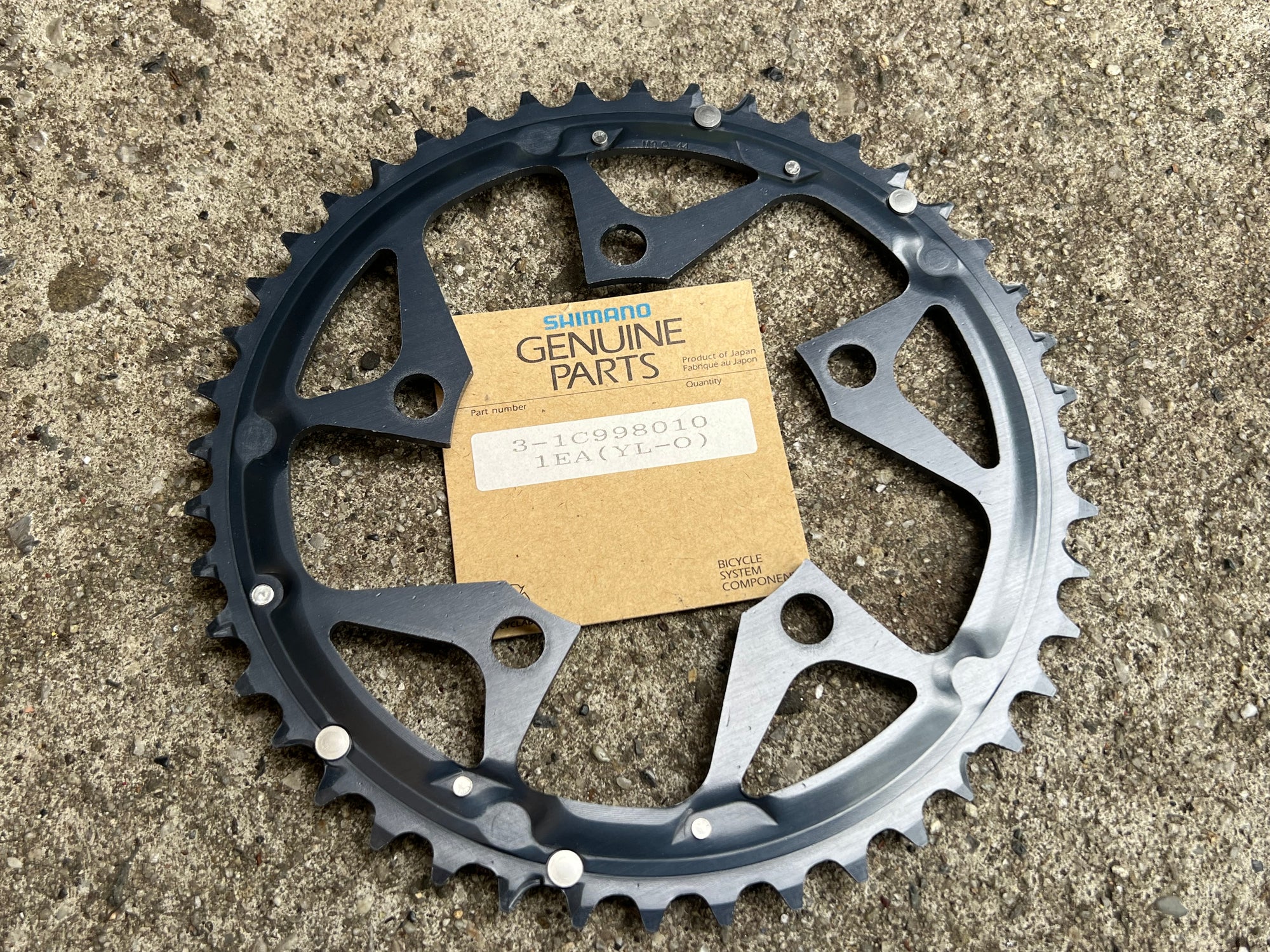 NOS NEW Shimano Deore LX M570 94 BCD 44T Big Outer Chainring Blue Vintage MTB