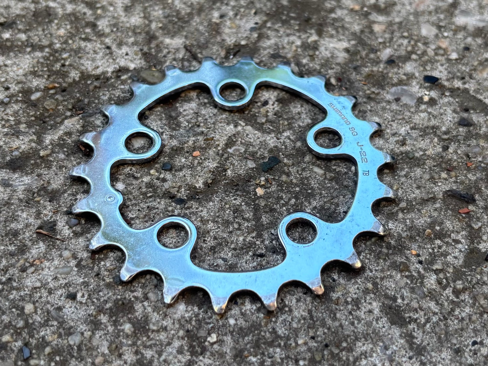 Shimano 58 BCD 22T Granny Small Chainring Steel Chrome Vintage MTB