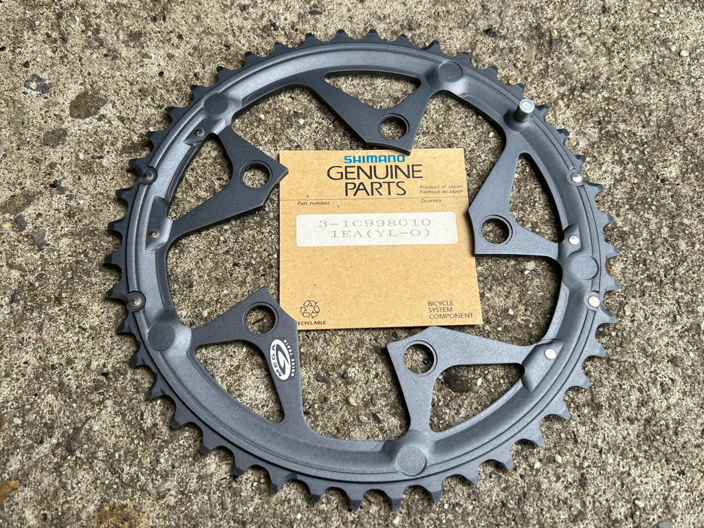 NOS NEW Shimano Deore LX M570 94 BCD 44T Big Outer Chainring Blue Vintage MTB