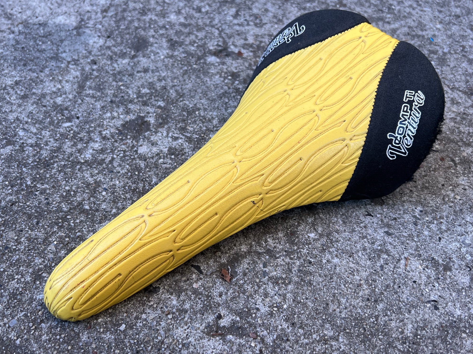 SDG Ventura Comp TI Titanium Saddle 270x140mm Yellow Vintage MTB Mountain