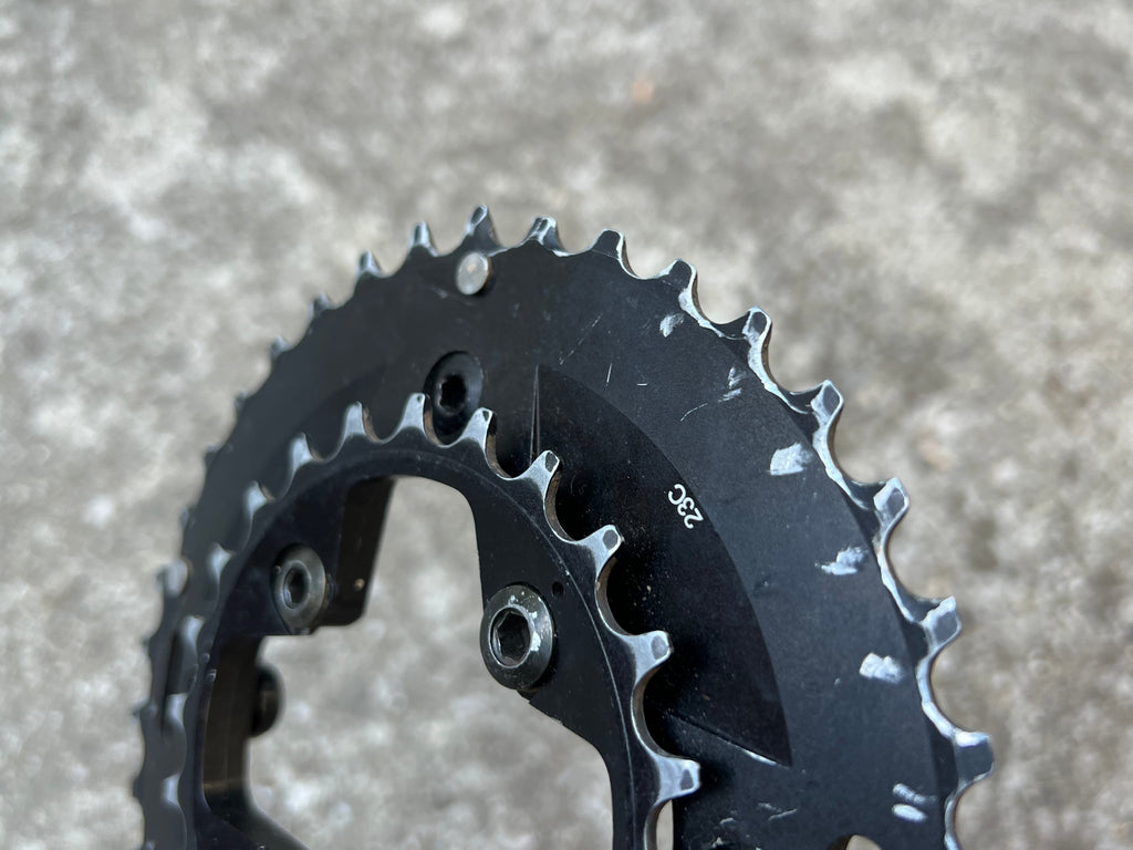 Ethirteen Hive XC Crankset 23/38T Shiftrings Chainring Set Pair Black MTB