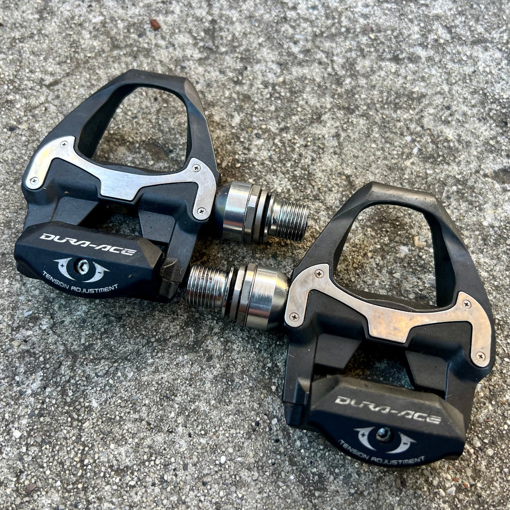 LOW MILES Shimano Dura Ace PD-R9000 SPD-SL Clipless Pedals Road Triathlon TRI