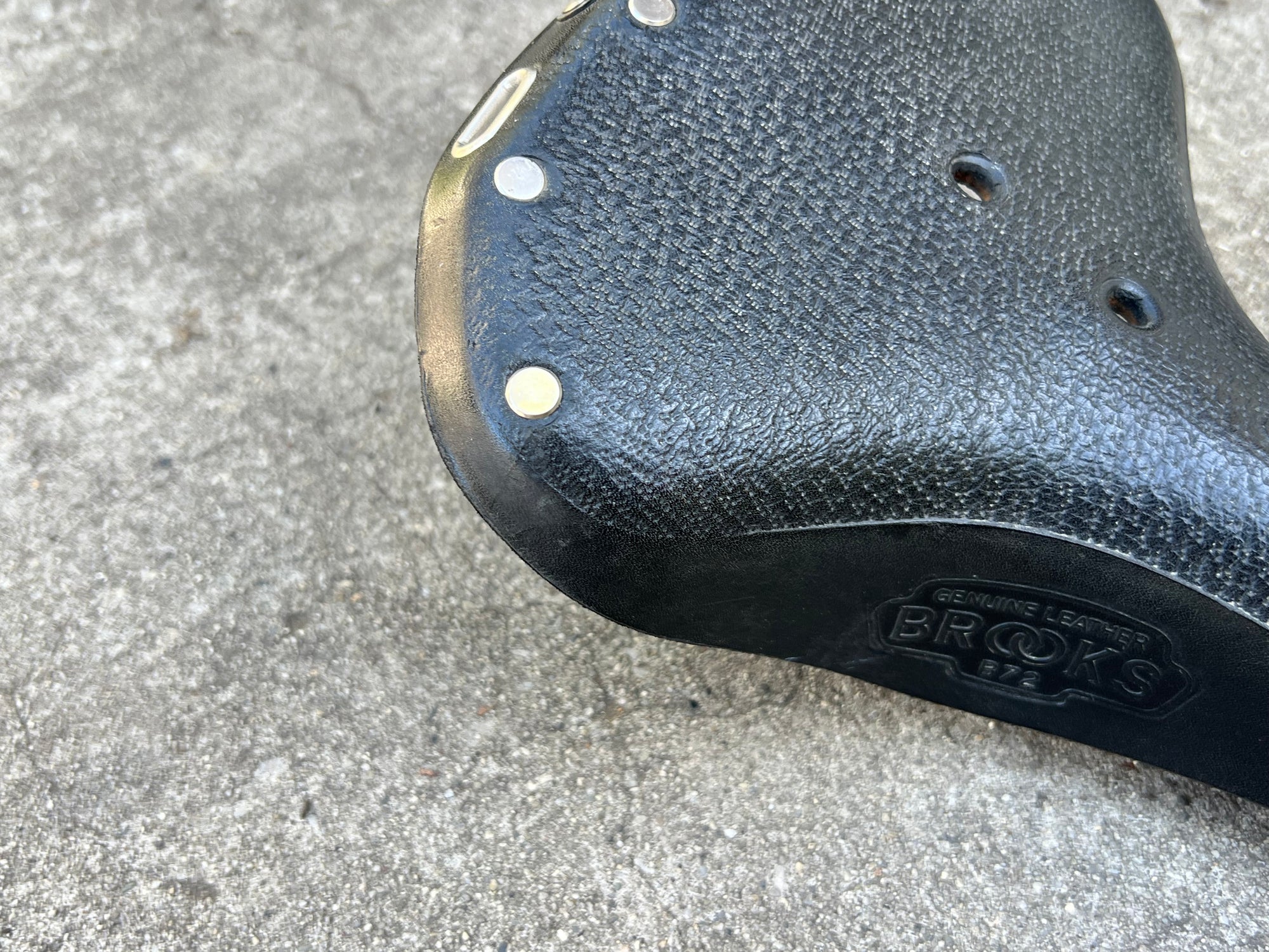 NICE Brooks B72 Black Leather Saddle 4 Rail Vintage Cruiser Bike Vintage Chrome England