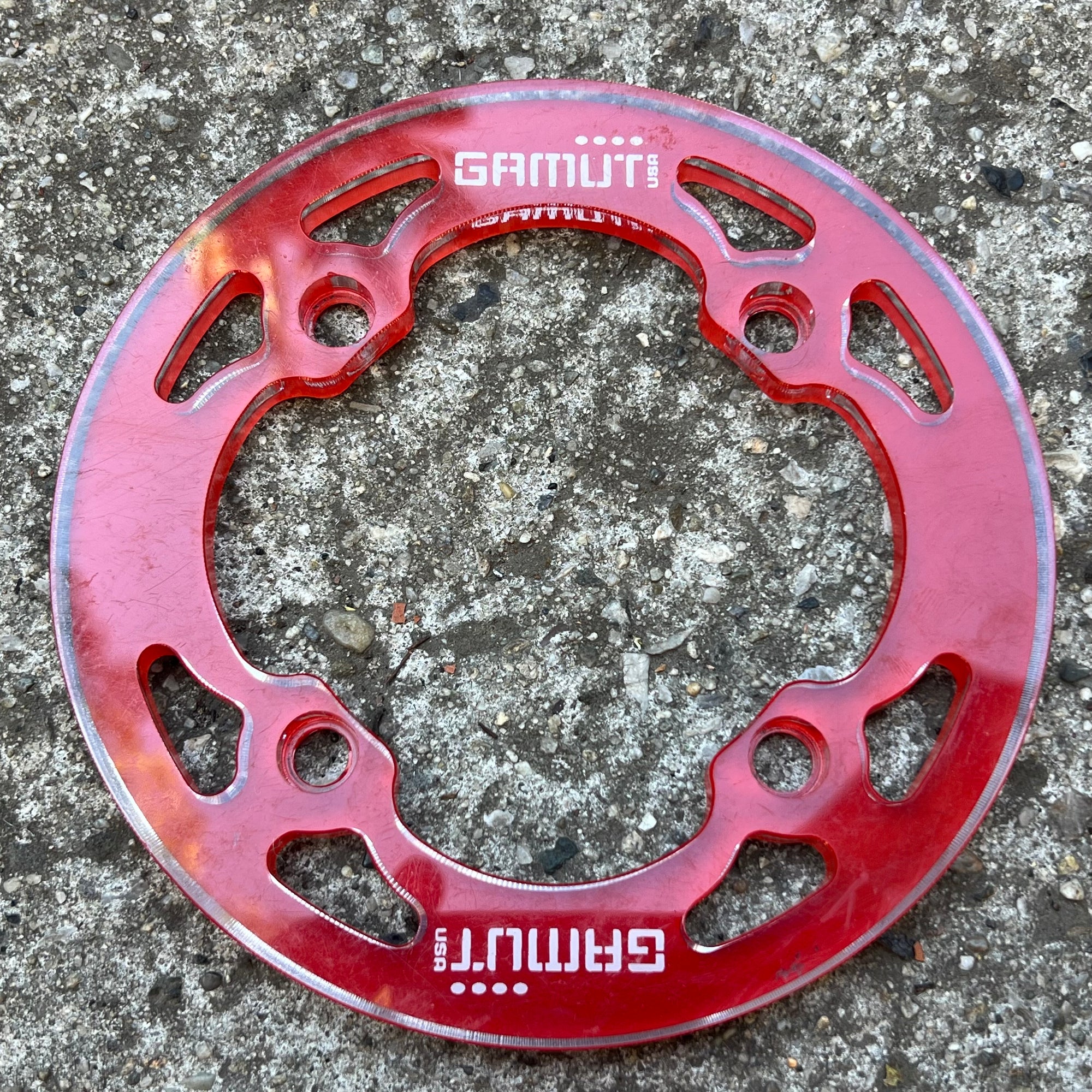 Gamut 104 BCD 36T 4 Bolt Downhill DH MTB Mountain Bike Red Bashguard Chainguard