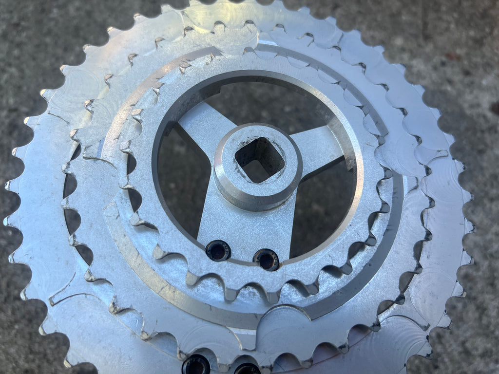 FREE SHIP CODA 502M 175mm Triple Vintage MTB Mountain Bike Silver Cannondale Crankset