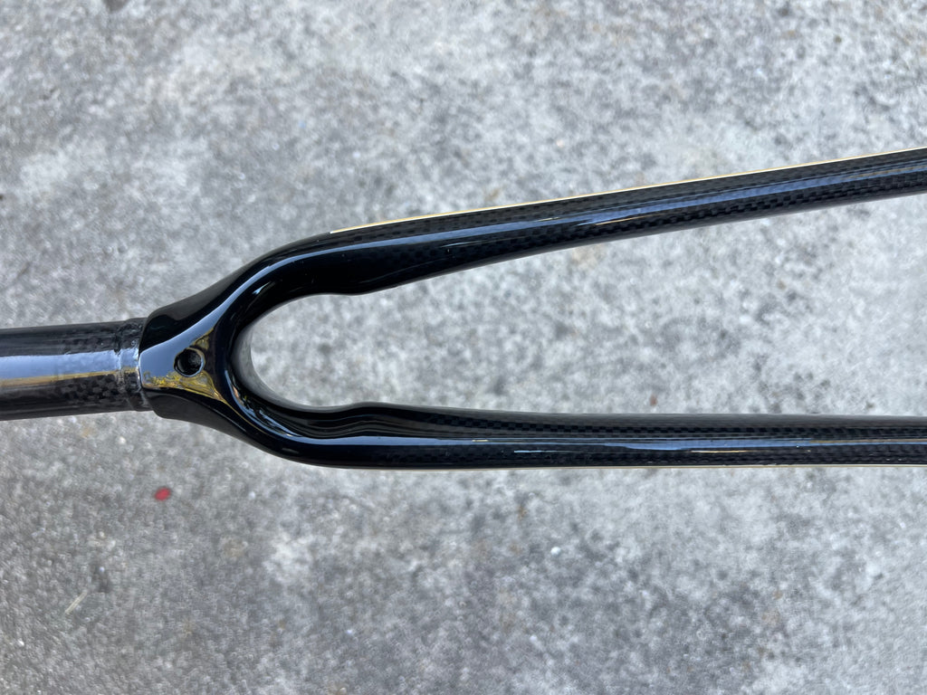 NOS Forte Axis 700c Carbon Fork 1” Steerer 12” Long Black Gold Road Bike