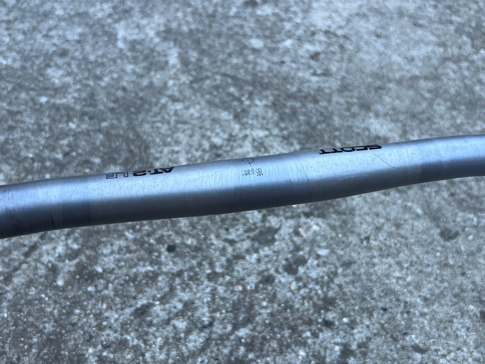 Scott AT-2 LF 25.4x530mm Bullhorn Bar End Bars Vintage MTB Gray